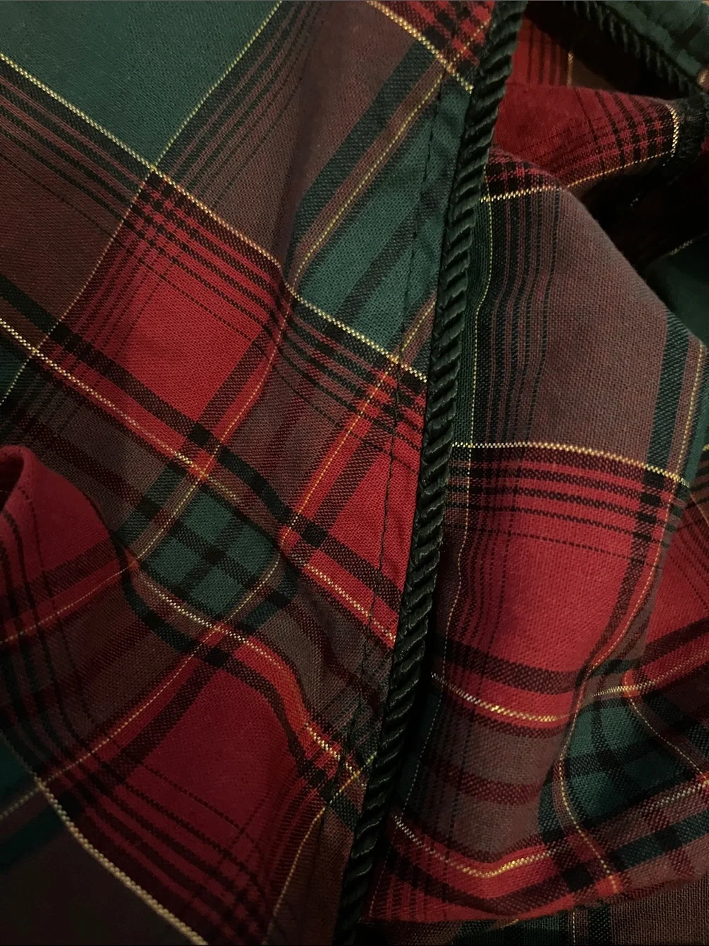 Longaberger Red and Green  Book Keeper liner